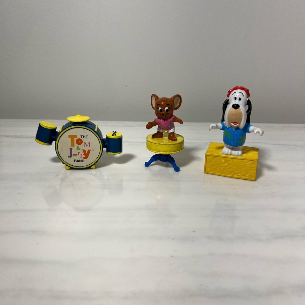 1989 McDonald's Tom & Jerry Band Happy Meal Toys – Droopy + Jerry Drum‎ Vintage